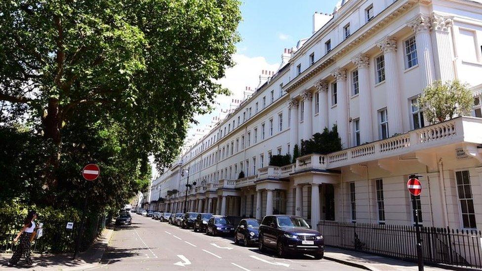 Eaton Square, the most expensive street to own a home in England and Wales