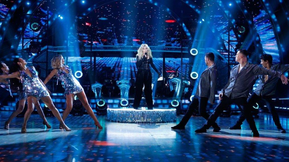 Cher performing on Strictly Come Dancing