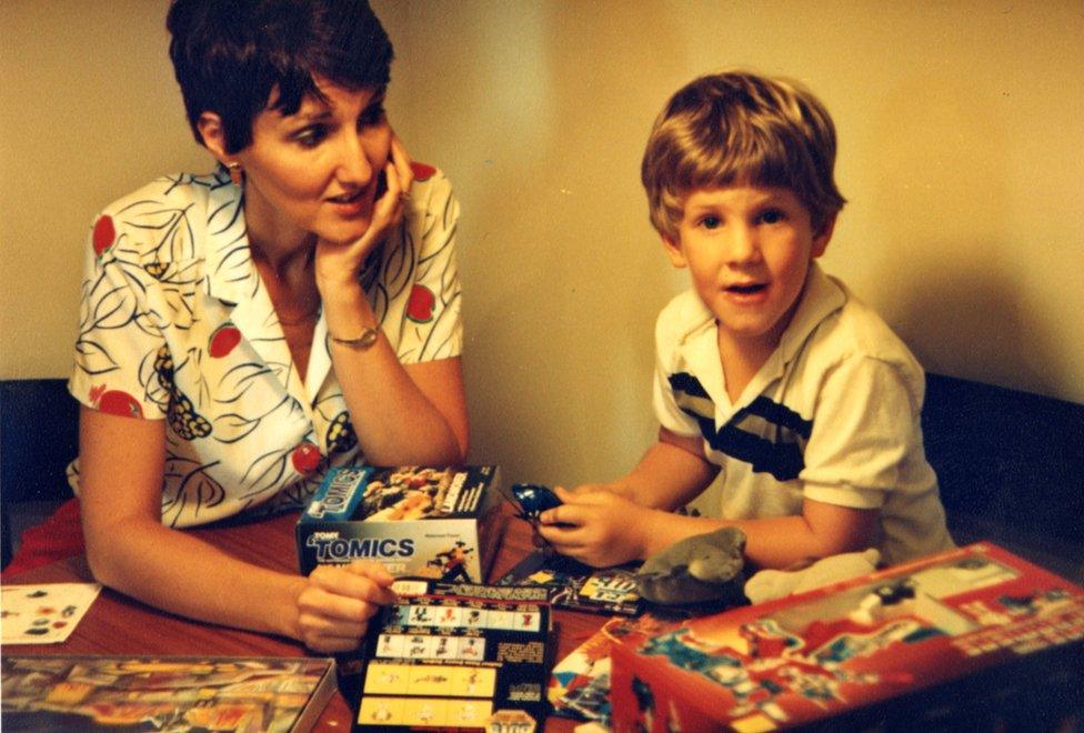 Sue Klebold with her son Dylan as a child