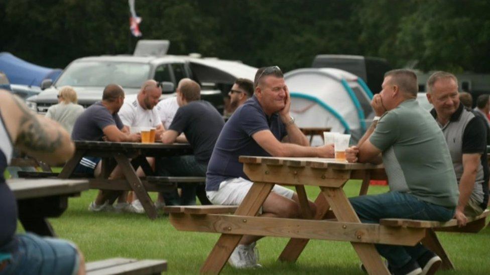 Campers at Silverstone