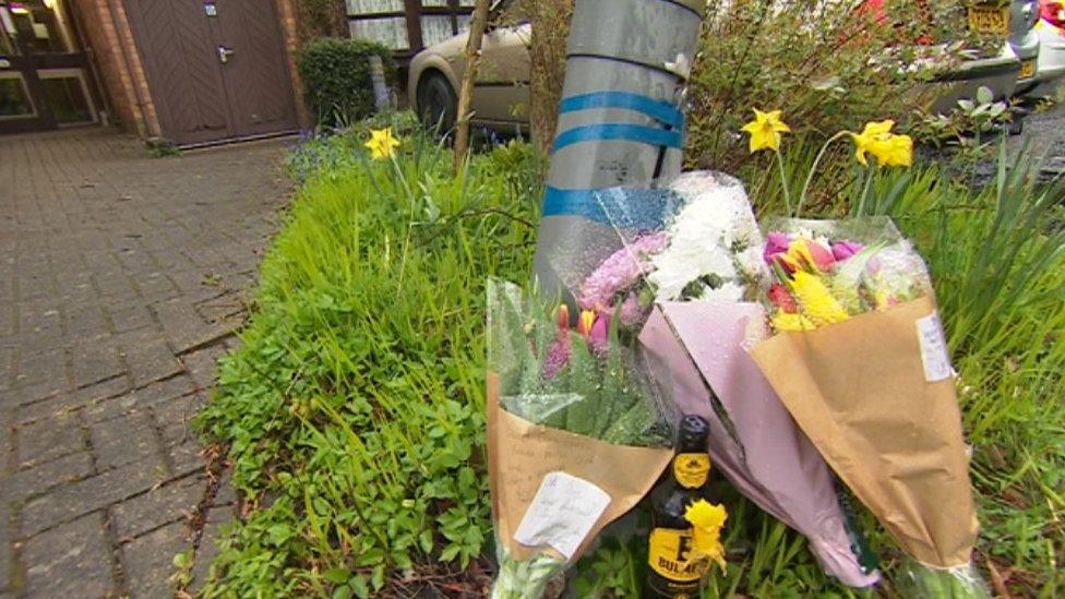 Floral tributes left to John Carroll