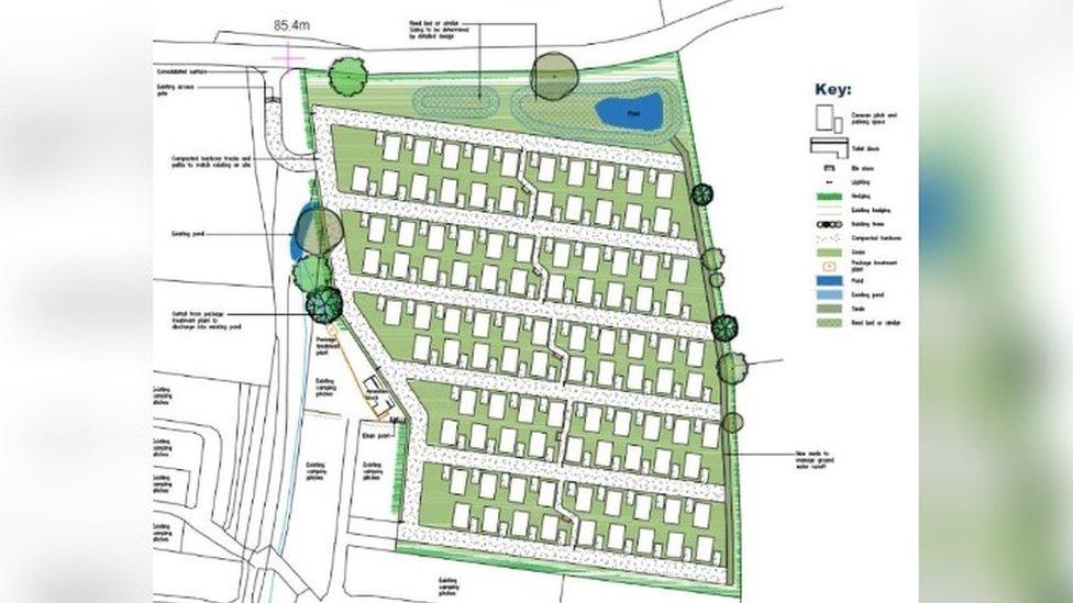 Plans For 115 New Pitches For Hinkley Point C Workers At The Moorhouse Campsite In Holford.