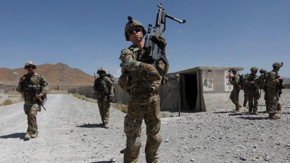 US troops in Logar province, Afghanistan, July 2018