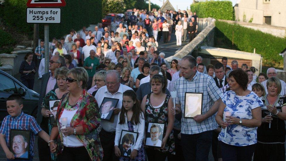 Relatives remembered their loved ones on the 20th anniversary of the atrocity in 2014