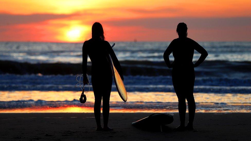 Surfers at Scheveningen