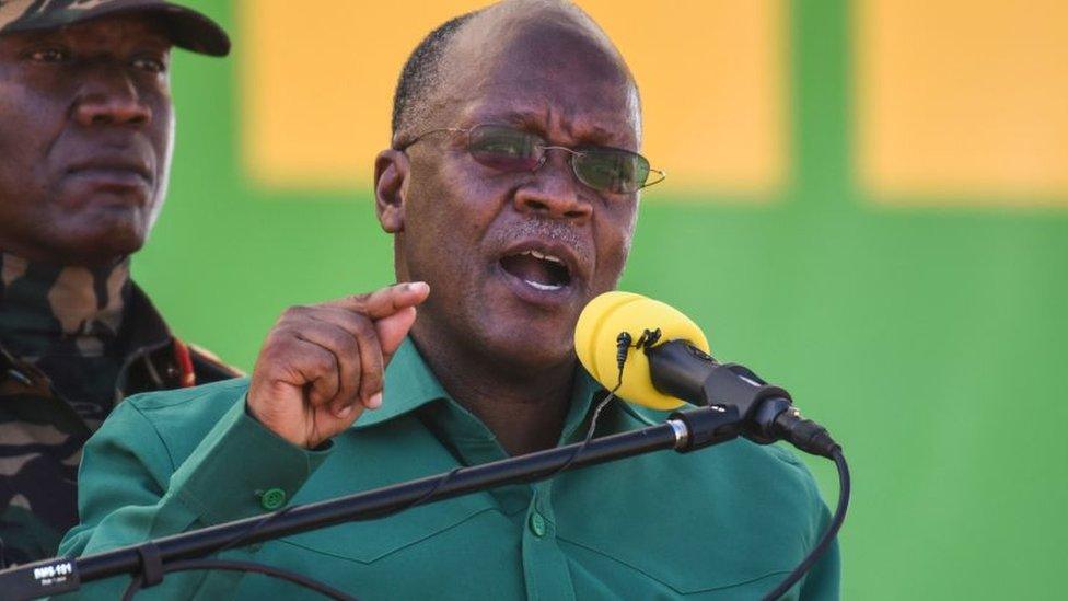 Tanzanian President John Magufuli pictured in 2020