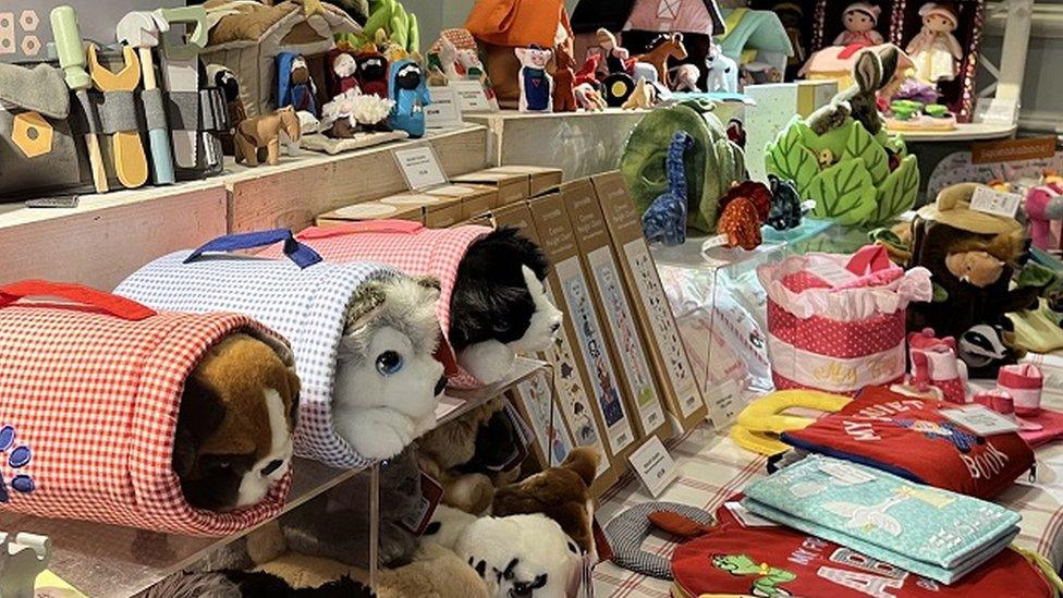 A range of toys on display at the Rockbourne Fair