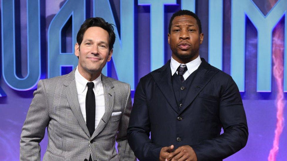 Paul Rudd and Jonathan Majors