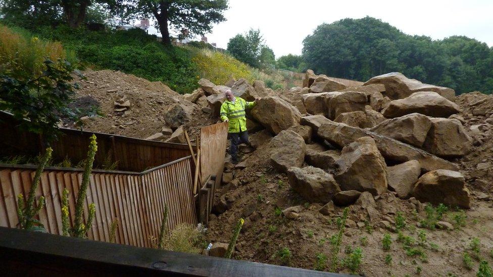 A HSE inspector at the site