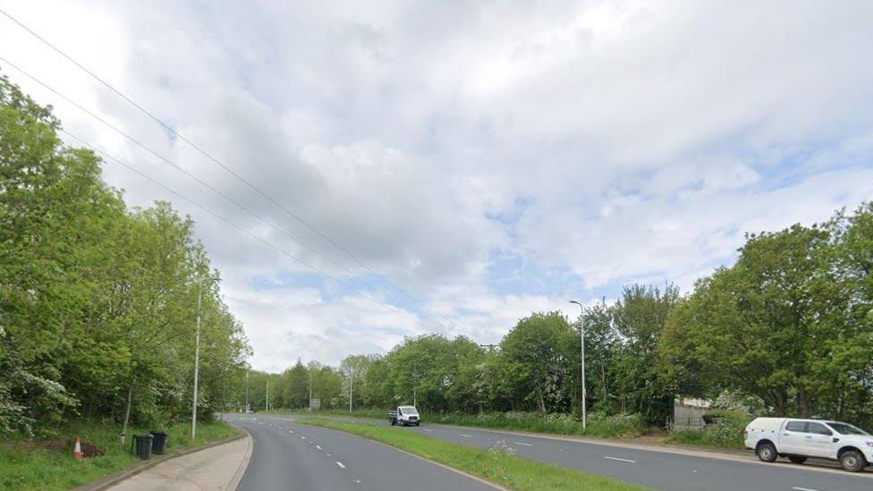 The A61 near Tankersley