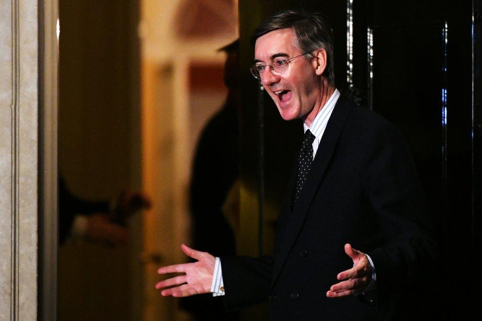 Jacob Rees-Mogg arrives at Downing Street