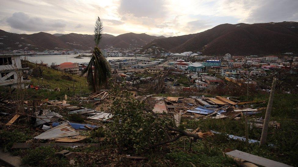 Devastation on British Virgin Islands