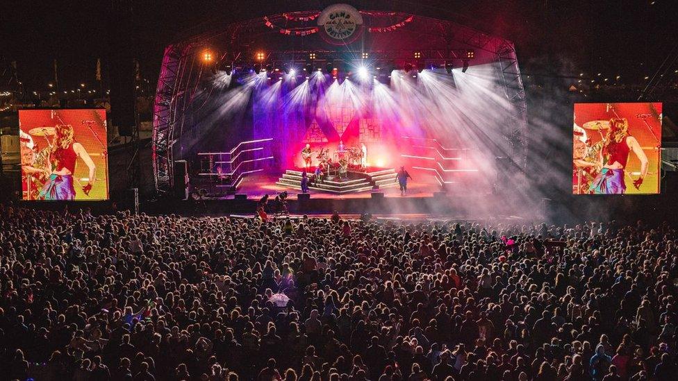 Clean Bandit performing at Camp Bestival 2018