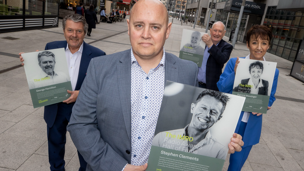 Stephen Clements is added to the Hall of Fame with Declan Meehan, George Hamilton and Patricia Messinger