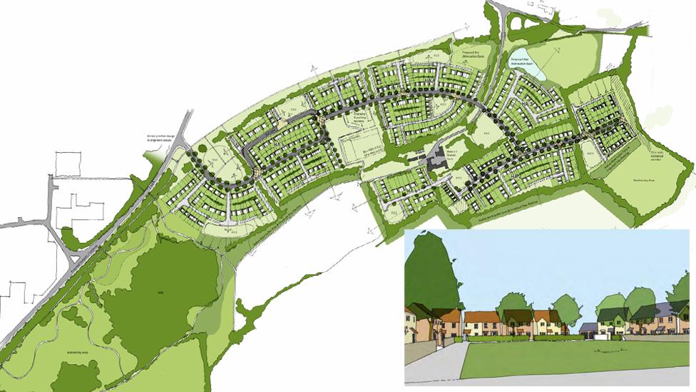 Image of the Gwern Y Domen masterplan a