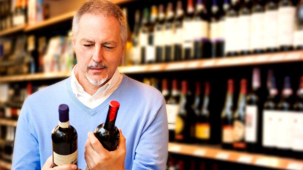 Man choosing wine