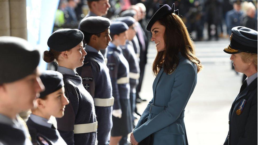 Duchess of Cambridge meeting Air Cadets