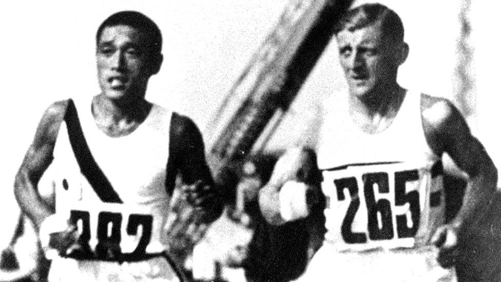 Sohn Kee-chung and Ernie Harper