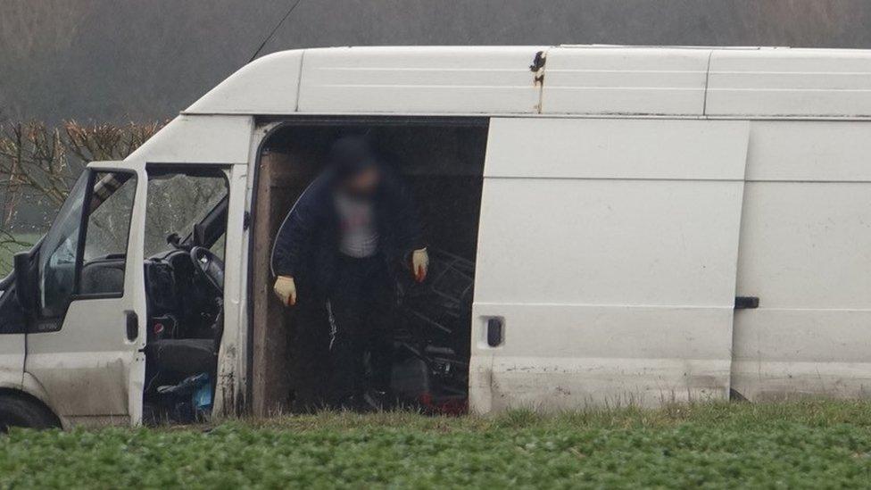 A suspected fly-tipping incident photographed in Braintree