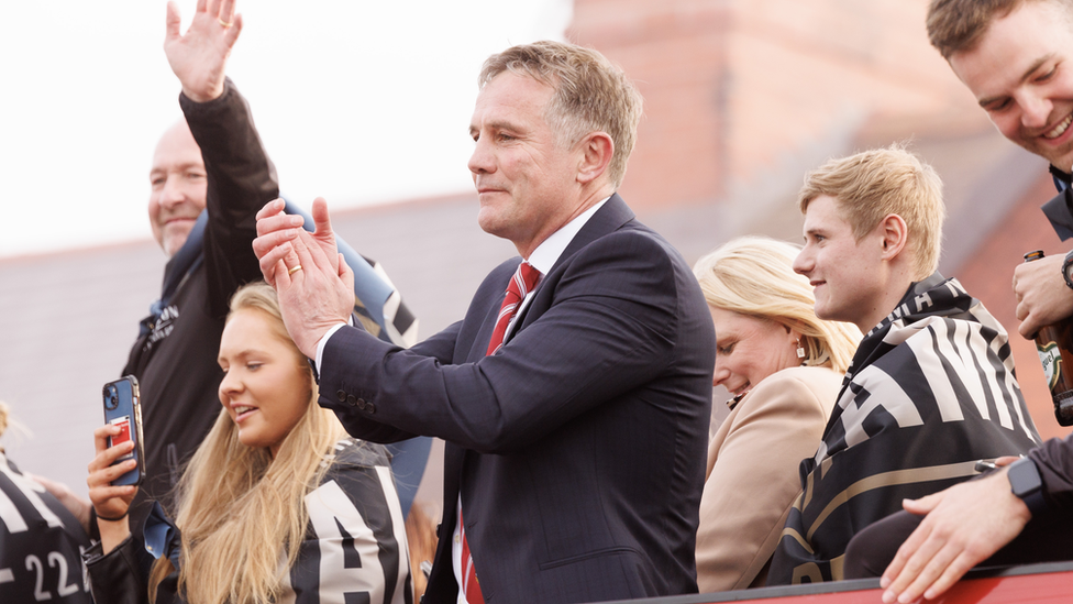 Fans took the opportunity to thank manager Phil Parkinson