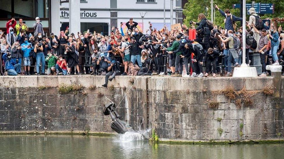 The toppling of the statue of Edward Colston in Bristol