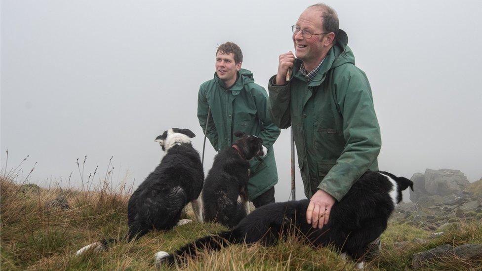 Two men on a mountain