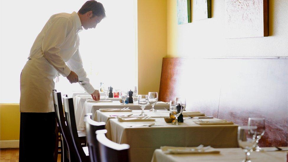 waiter in restaurant
