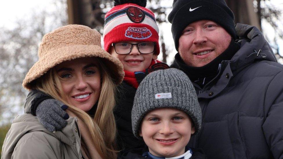 Jess Tierney with husband David Tierney and their two sons