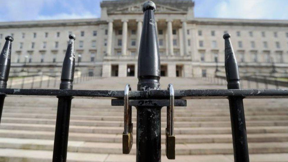 Locked gates at Stormont