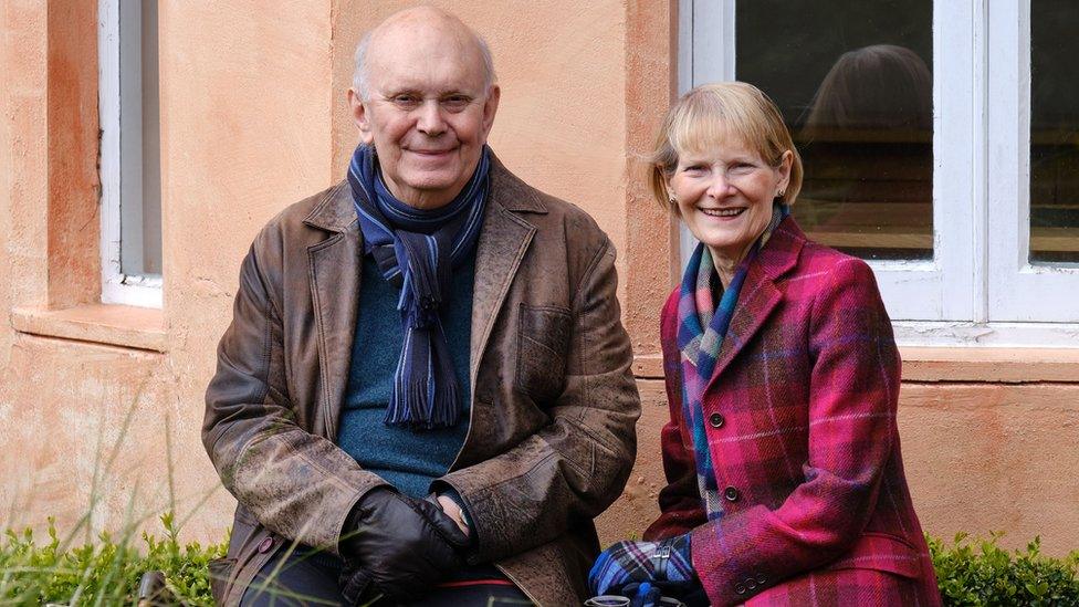 Alan Ayckbourn and his wife Heather Stoney