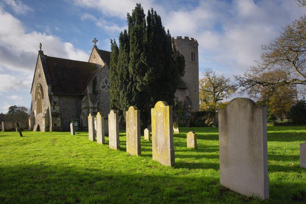 The churchyard at Kilverstone