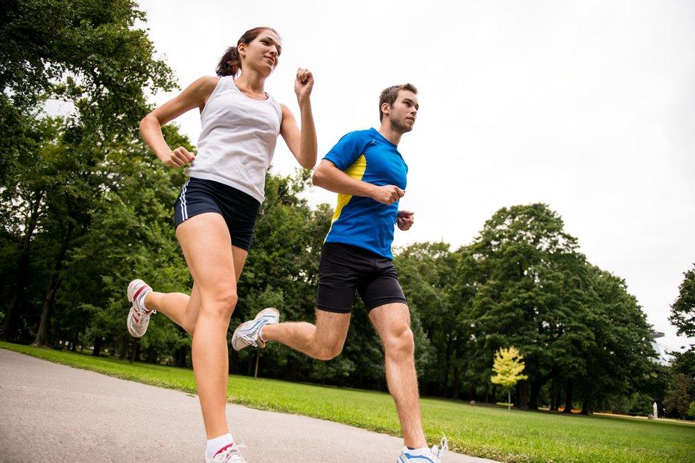 Couple jogging