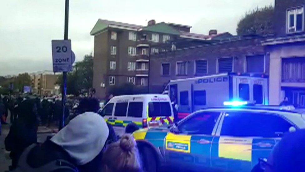 Aftermath of police attack