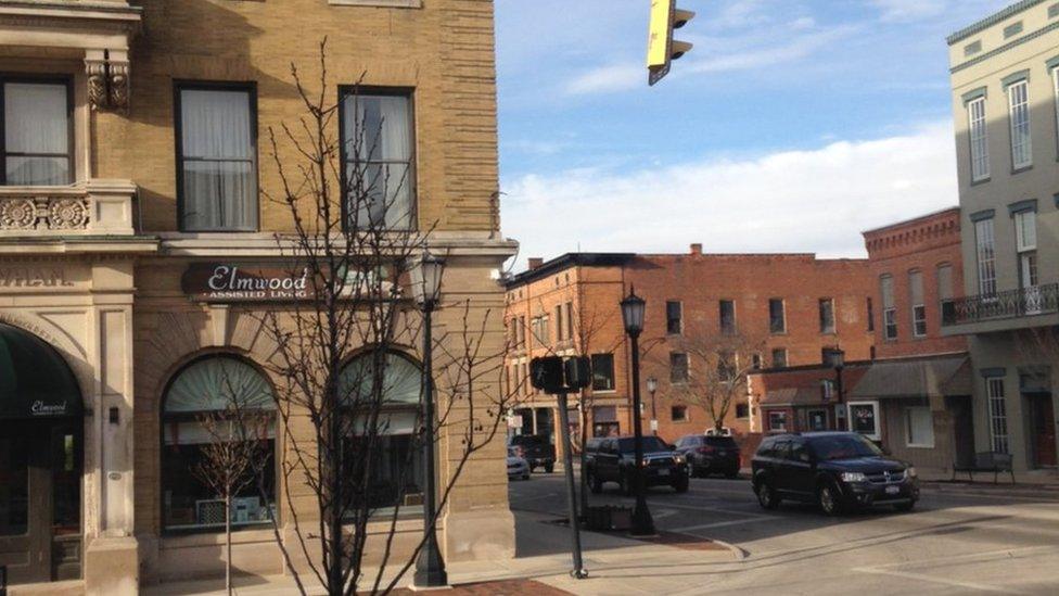 View of buildings in downtown Tiffin