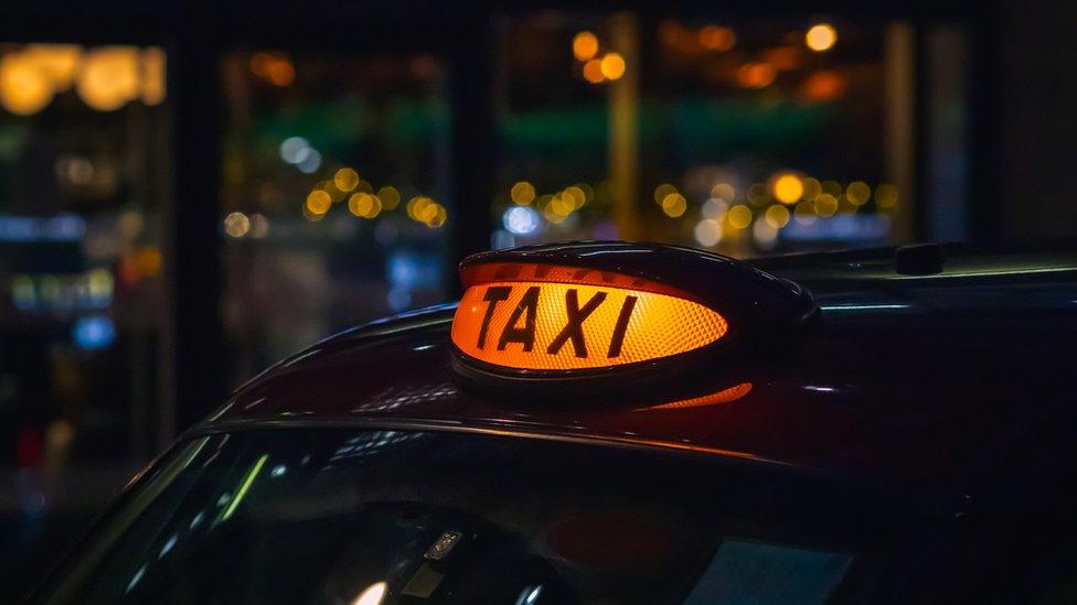 taxi at night