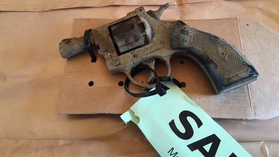 Hand gun found in search for Sarah Benford