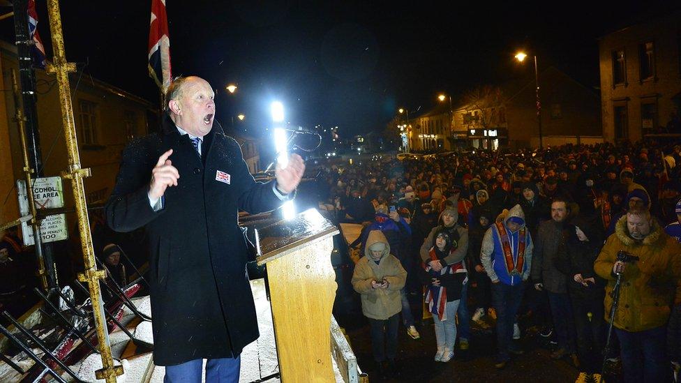 Anti-protocol rally in Markethill