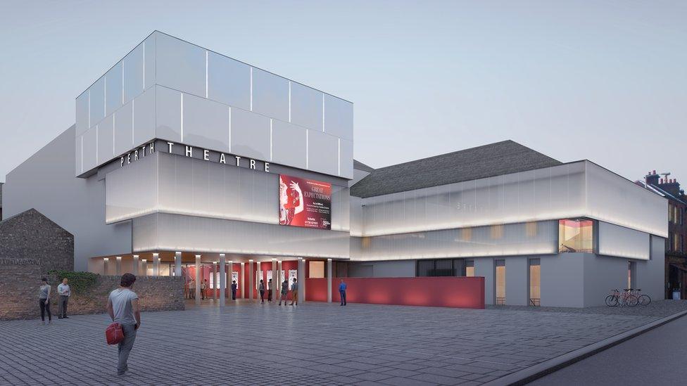 Architect's drawing of the renovated theatre