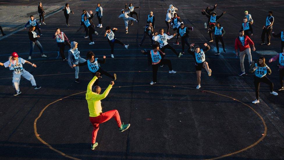 Dancers rehearsing for the Birmingham 2022 Commonwealth Games opening ceremony