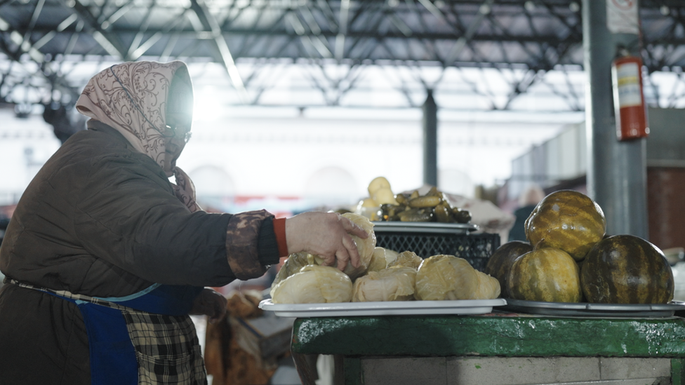 Watermelons in Chisinau market