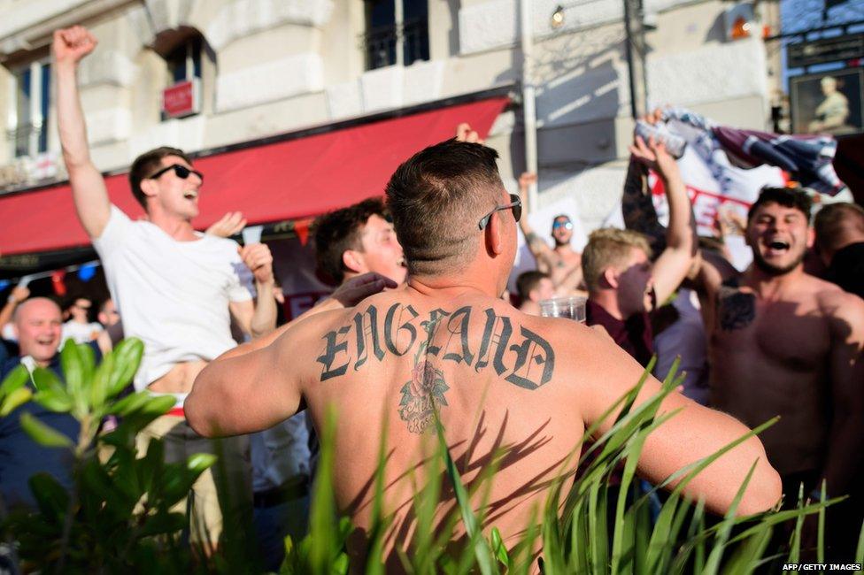 England fans in Marseille