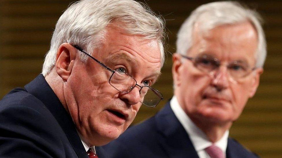 David Davis and Michel Barnier