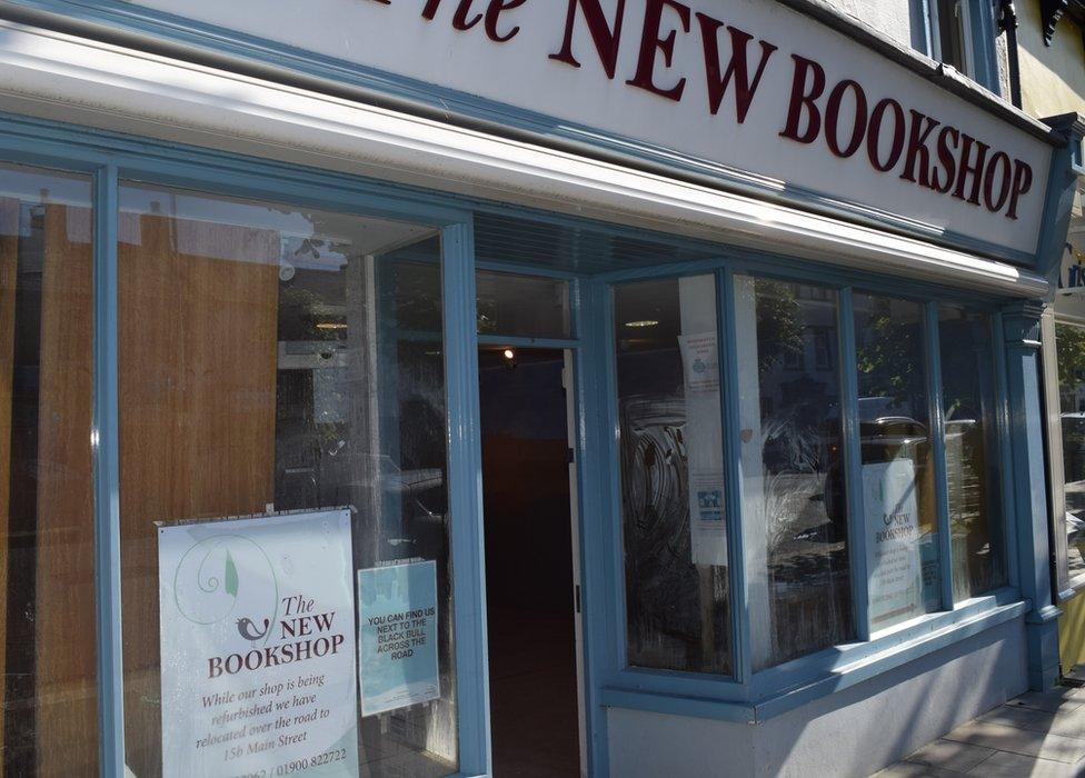 The New Bookshop, Cockermouth, in July