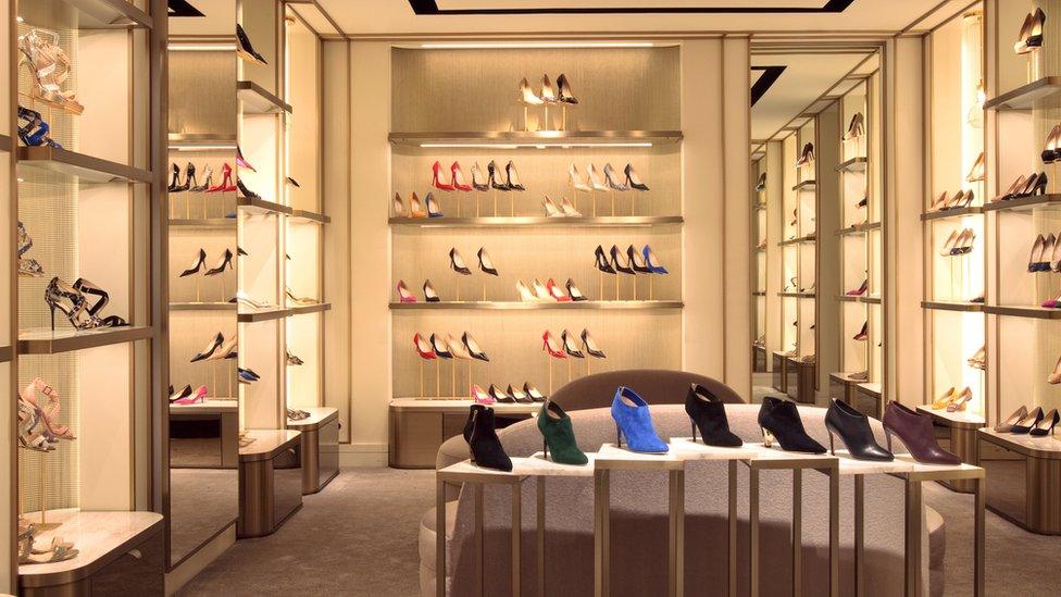 Displays inside the new flagship Bond Street store