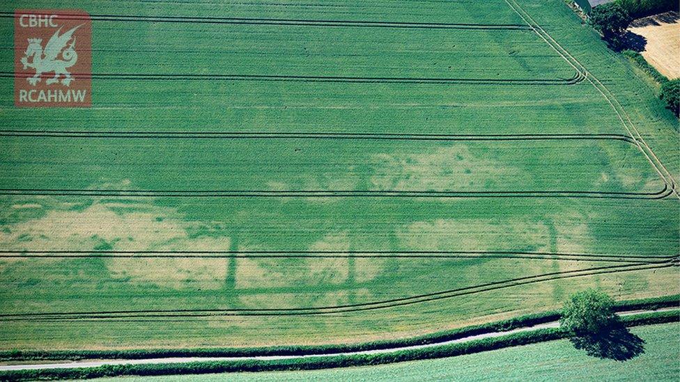 A newly discovered Roman fortlet near Magor, Monmouthshire, emerging in ripening crops