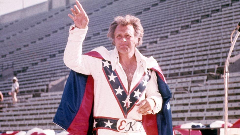 Archive photo of Evel Knievel circa 1976