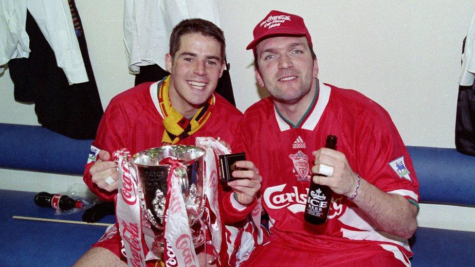 Neil Ruddock with Jamie Redknapp