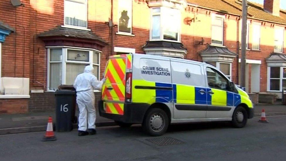 Forensic officers where the boy was found in December