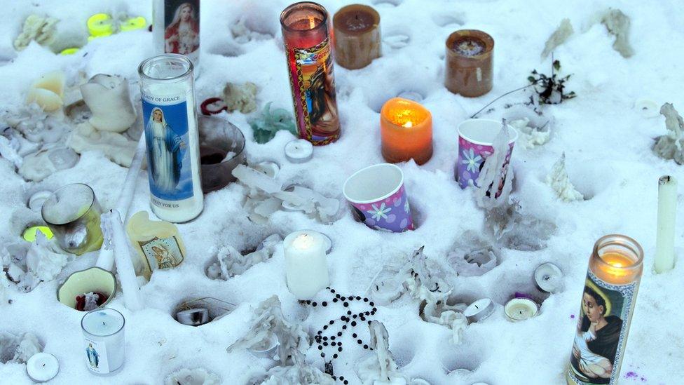 Memorial in the snow