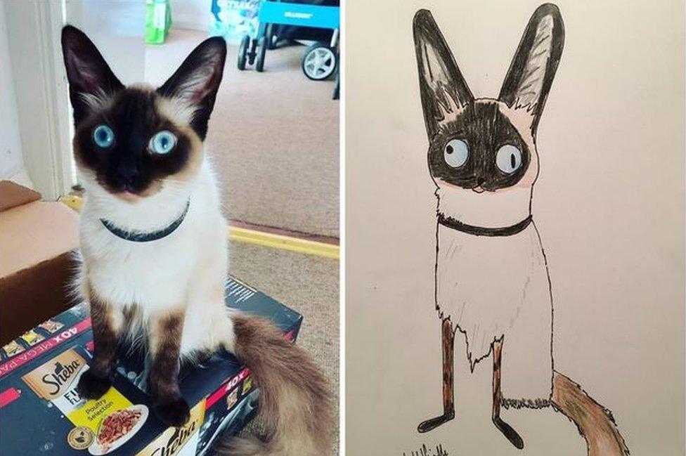 Cartoon of a cat